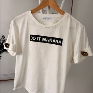 Zara Cropped Graphic Tee